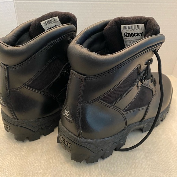 Rocky Men’s Alpha Force, Black Composite Toe Work Boots, Size 12 - Picture 6 of 7